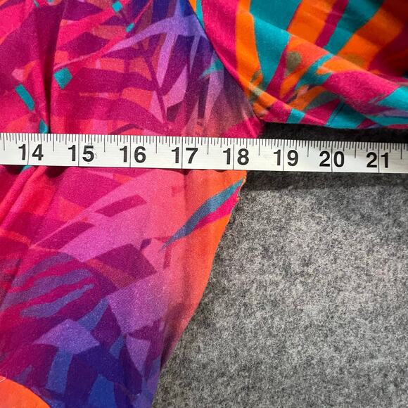 Cosel Draped Mini Dress Womens US 10 Pink Multicolor Tropical Retro Mod Colorful - Picture 8 of 14